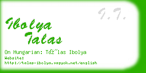 ibolya talas business card